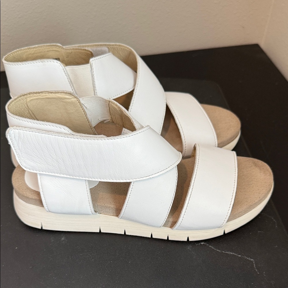 Bos & Co | Piper Wedge Sandal | White | Size EU 39 | MSRP $119.95